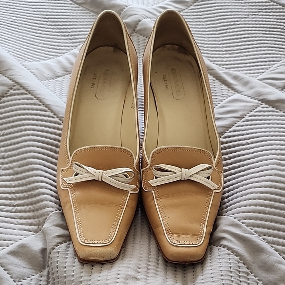 Coach Tan and Cream Women's Loafers